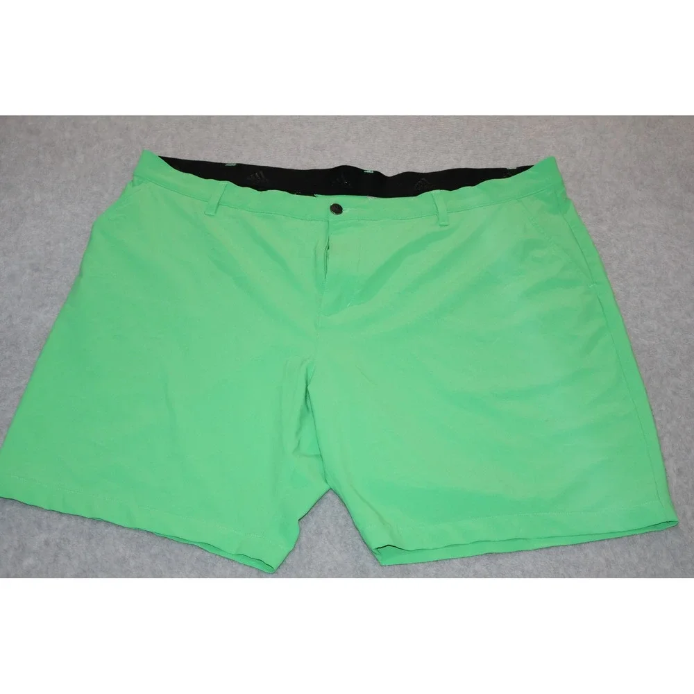 Adidas Golf Shorts Mens 42 Neon Green Performance Stretch Flat 9